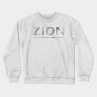 ZION NP contours in black Crewneck Sweatshirt
